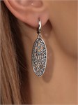 Серьги из серебра с филигранью 2818 - фото 8161