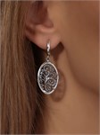 Серьги из серебра с филигранью 2830
