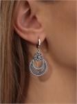 Серьги из серебра с филигранью 2834