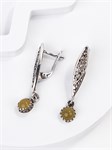 Серьги из серебра с янтарем 2622 Серьги из серебра с янтарем 2622
