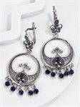 Серьги из серебра с лазуритом 2642