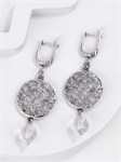 Серьги из серебра с горным хрусталём 2690 Серьги из серебра с горным хрусталём 2690