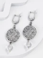 Серьги из серебра с горным хрусталём 2690