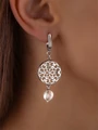 Серьги из серебра с горным хрусталём 2690