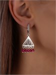 Серьги из серебра с корундом арт.3000 3000 - фото 8246