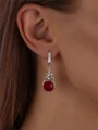 Серьги из серебра с сердоликом 3001