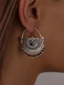 Серьги из серебра с агатом 3002