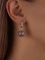 Серьги из серебра с корундом 3006