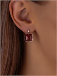 Серьги из серебра с карнеолом арт.3007 3007 - фото 8260