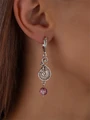 Серьги из серебра с аметистом 3008