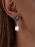 Серьги из серебра с барочным жемчугом арт.3017 3017 - фото 8280