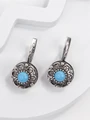 Серьги из серебра с бирюзой 3019