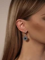 Серьги из серебра с агатом 2811