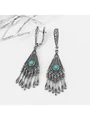 Серьги из серебра с бирюзой 1062