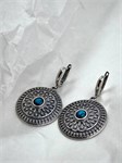 Серьги из серебра с бирюзой 1969