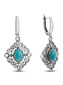 Серьги из серебра с бирюзой 2335