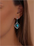 Серьги из серебра с бирюзой 2335