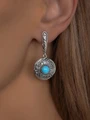Серьги из серебра с бирюзой 2349