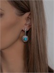 Серьги из серебра с бирюзой 2349