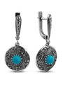 Серьги из серебра с бирюзой 2349