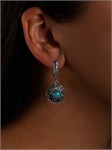 Серьги из серебра с бирюзой 2349