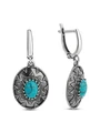 Серьги из серебра с бирюзой 2462