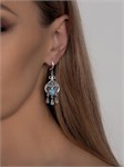 Серьги из серебра с бирюзой и филигранью 2776