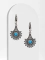 Серьги из серебра с бирюзой 2802