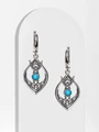 Серьги из серебра с бирюзой 2803