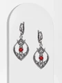 Серьги из серебра с кораллом 2810