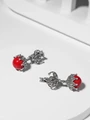 Серьги из серебра с кораллом 2064