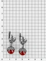 Серьги из серебра с кораллом 2064