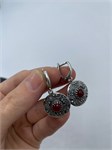 Серьги из серебра с сердоликом 2353 - фото 8379