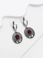 Серьги из серебра с сердоликом 2876