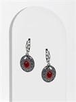 Серьги из серебра с сердоликом 2876