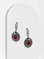 Серьги из серебра с сердоликом 2876