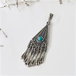 Кулон из серебра с бирюзой 1272