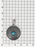Подвеска из серебра с бирюзой 1274
