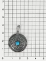Подвеска из серебра с бирюзой 1274
