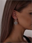 Серьги из серебра с филигранью 2944