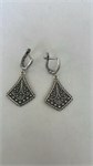 Серьги из серебра с филигранью 3102 - фото 8628