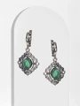 Серьги из серебра с хризопразом 2798