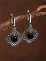 Серьги из серебра с агатом 2336
