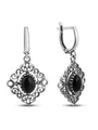 Серьги из серебра с агатом 2336