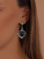 Серьги из серебра с агатом 2336