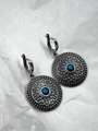 Серьги из серебра с бирюзой 2058