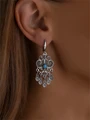 Серьги с бирюзой и филигранью в стиле этно 2092
