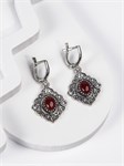 Серьги из серебра с сердоликом 2332
