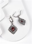 Серьги из серебра с сердоликом 2332