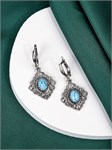 Серьги из серебра с бирюзой 2335